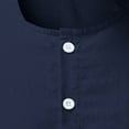 thumbnail image 4 of Gubotare Mens Dress Shirts Men's Casual Short Sleeve Dress Shirt Plaid Collar Button Down Shirt,Navy XXL, 4 of 4