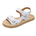 thumbnail image 5 of Rokment Womens Flat Walking Sandals Summer Beach Comfortable Casual Leather Ankle Strap Platform Non Slip Work Shoes for Woman White Size 7.5, 5 of 6