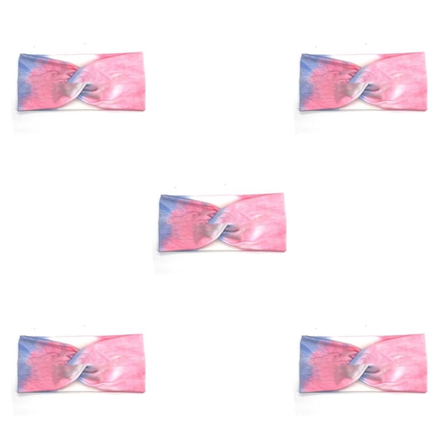 Sonducket Diadema de ganchillo Estampado de leopardo Deportes Ajustable Alta elasticidad Accesorios para el peinado del cabello para Sporting Tie-dye 2 Type2 NO2 Sonducket CBP379214
