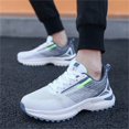 thumbnail image 3 of XIMIN Women's Wide Toe Box Walking Shoes with Arch Support Orthotic Sneakers for Plantar Fasciitis Heel and Foot Pain Relief Natural Foot Shape Tennis WhiteBlack (7.5, Green), 3 of 4