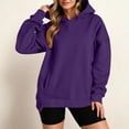 thumbnail image 2 of Hauaitttt Lightweight Ladies Hooded Sweatshirt with Front Pocket for and Autumn – Cozy Casual Top for Everyday Wear Sleep Hoodies Women Hooded Sweat Shirt for Womens Button down Hoodie Women, 2 of 5