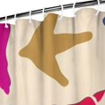 thumbnail image 3 of Colorful Dinosaur Footprints Pattern Shower Curtain 72"x84" ,Bathroom Decorative Shower Curtains Set with 12 Hooks,Modern Waterproof Washable Shower Curtain, 3 of 6