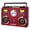 Red, variant on Studebaker Sound Station Portable Stereo Boombox with Bluetooth/CD/AM-FM Radio/Cassette Recorder