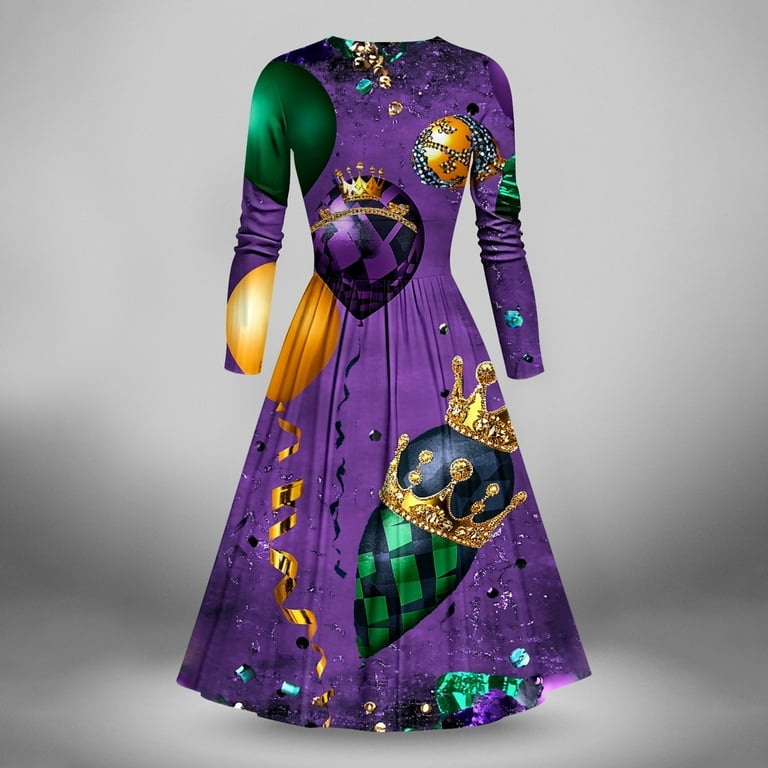 knee length dresses for ladies Mardi Gras Women Dresses