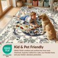 thumbnail image 4 of Design&I 4'x6' Washable Area Rug Flatweave Daily Traffic Ready Chinoiserie Traditional Bird Scrolling Vine Border Decorative for Dorm Room, Living Apartment, 4 of 7