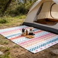 thumbnail image 6 of Bohemian Tribal Geometric Bath Towel, Soft Absorbent Quick Dry Polyester Beach Towel, Oversized Lightweight Travel Towel for Bathroom Pool Gym, 6 of 6