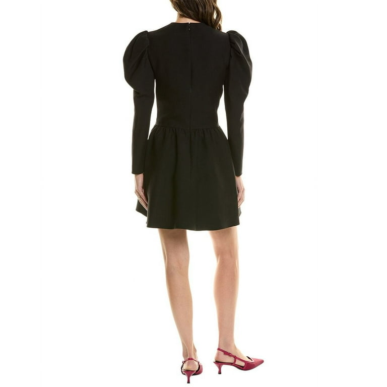 Valentino womens Wool & Silk-Blend A-Line Dress, 38, Black Valentino womens Wool & Silk-Blend A-Line Dress, 38, Black