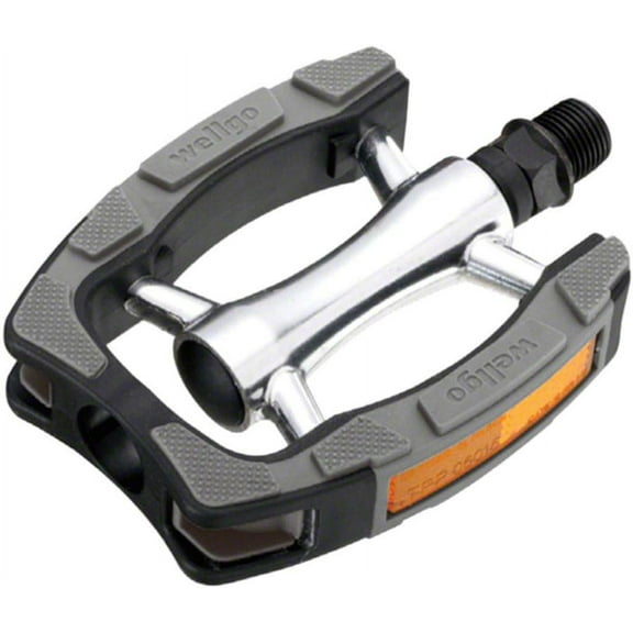 Wellgo C098 Urban Platform Pedals 9/16" Plastic Cage Overmolded Aluminum Body