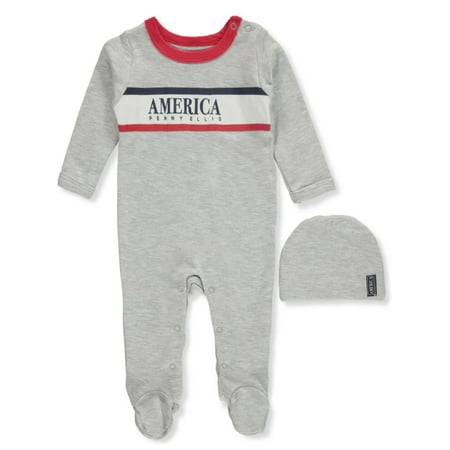 

Perry Ellis America Baby Boys 2-Piece Cap Set Outfit - gray 9 - 12 months (Newborn)
