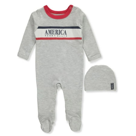 

Perry Ellis America Baby Boys 2-Piece Cap Set Outfit - gray 6 - 9 months (Newborn)
