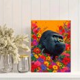 thumbnail image 2 of Gorilla in Florals Canvas Print, Wildlife Wall Art for Living Room Bedroom Office Hotel Cafe Apartment Home Decor, 2 of 8