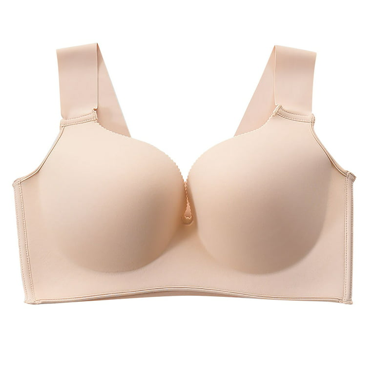 Strapless Bras For Women Plus Size Seamless Ultra Comfort Adjustable  Smoothing Wireless Support Lette Beige Push Up Bra 42/95D 