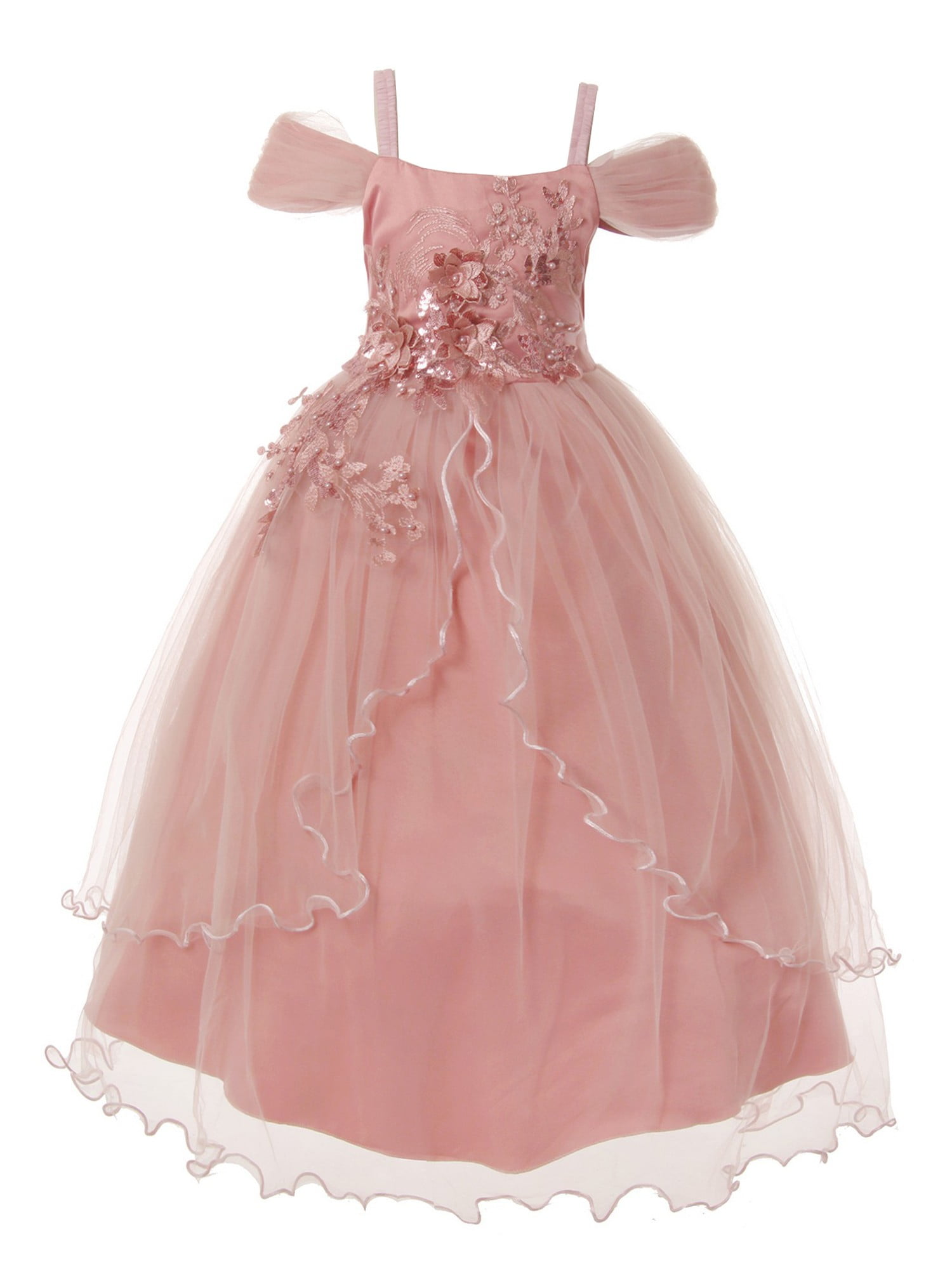 dusty pink girls dresses