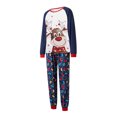thumbnail image 2 of hirigin Matching Family Christmas Pajamas, Long Sleeve Elk Tops + Lights Print Pants Set, 2 of 6