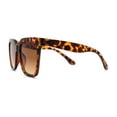 thumbnail image 3 of Womens Oversize Horn Rim Boyfriend Fashion Plastic Sunglasses Tortoise Brown, 3 of 4