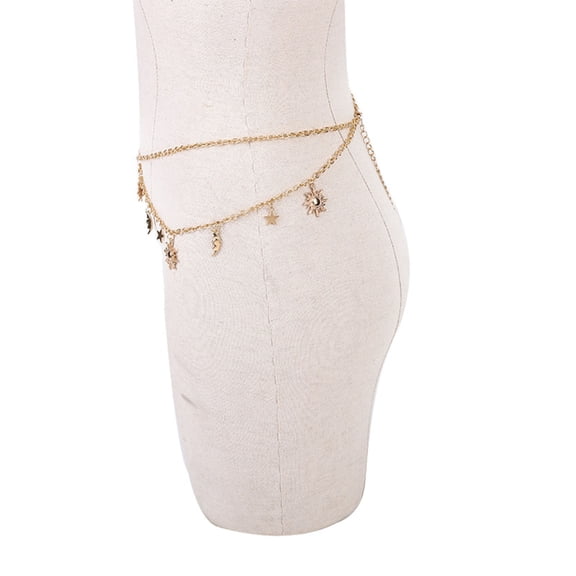 Yokua Sexy Star Waist Chain Adjustable Belt for Women Prom Banquet Club Party