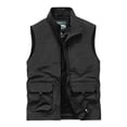 thumbnail image 1 of Jackets for Men Mens Work Clothes Jacket Solid Color Stand Collar Multiple Pockets Outdoor Sports Photography Leisure Coat, 1 of 1