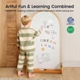 thumbnail image 3 of Tiny Land Kids Easel, Double-Sided Magnetic Wooden Drawing Board, Standing Art Board for Creative Play, 3 of 9