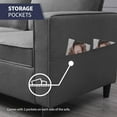 thumbnail image 5 of ijuicy Sectional Sofa Set,3PCS Living Room Furniture Couch Sets with Movable Storage Ottoman & Side Pockets,Include Sofa,Loveseat&Chair,Dark Gray, 5 of 9