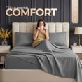 thumbnail image 4 of Beddora Ensemble de Draps pour Lit Simple en Gris – Ensemble de 3 Pcs en Microfibre, Ultra Doux, Poche Profonde, Résistant aux Plis, Entretien Facile, Adulte, 4 of 9
