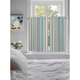 thumbnail image 3 of Light Blue Striped Bathroom Window Curtain, Farmhouse Thin Line Modern Abstract Art Light Filtering Coffee Kitchen Curtains, Bedroom Living Room Curtains 2 Panel 84"x45", 3 of 6