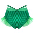 thumbnail image 5 of Pantalones cortos con estampado de escamas de pescado y volantes de tul para mujer, traje de baño Sexy metálico brillante de sirena, ropa interior, ropa para discoteca, Cosplay, 5 of 5