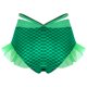 thumbnail image 5 of Pantalones cortos con estampado de escamas de pescado y volantes de tul para mujer, traje de baño Sexy metálico brillante de sirena, ropa interior, ropa para discoteca, Cosplay, 5 of 5