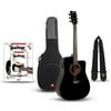 Rogue RA-090 Dreadnought Cutaway Acoustic-Electric Guitar Bundle Black
