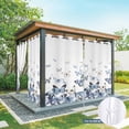 thumbnail image 6 of Outdoor Curtains for Patio Waterproof, Blue Butterflies Outdoor Privacy Panels Grommet, Elegant Pastoral Butterfly Blackout Outside Curtains for Porch/Cabana/Pergola/Gazebo 54"x95", 1 Panel, 6 of 8