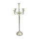 thumbnail image 4 of Candelabro de 5 brazos, candelabro de Metal, adorno de escritorio, candelabro de estilo europeo para mesa de comedor de boda, Base estable y Plateado 23x73cm, 4 of 8