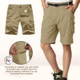 thumbnail image 3 of Pantalones de senderismo Jessie Kidden, convertibles, de secado rápido, para hombre, color caqui, 3 of 9