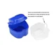 thumbnail image 2 of Estuche de baño para dentaduras postizas, 2 uds., con cesta coladora, soporte para caja de almacenamiento de dientes postizos, caja de limpieza de retenedores (azul claro y azul), 2 of 4