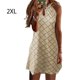 thumbnail image 4 of Vestido informal bohemio elegante Qarigey playero de vacaciones Caqui 2XL, 4 of 6