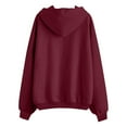 thumbnail image 6 of ADSSDQ Zip Up Hoodie Women Zipper Lightweight Sweatshirts Long Sleeve Loose Fit Workout Plain Jackets Fall Fashion 2025 Wine S, 6 of 6