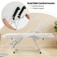 thumbnail image 4 of Resenkos 73 Inch Facial Chair Set with Removable Headrest Detachable Armrests and Towel Rack-White, 4 of 8