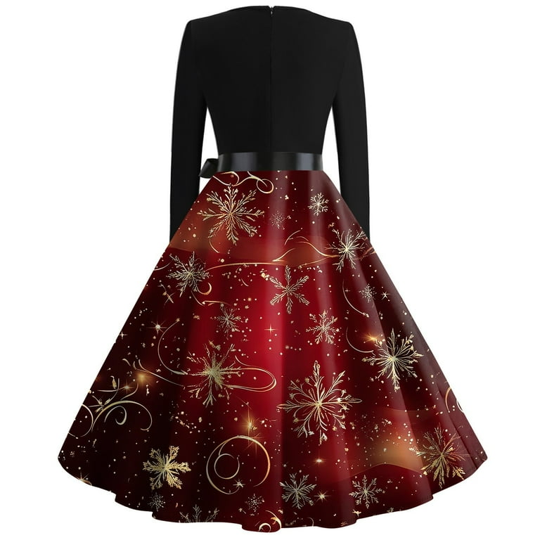 white christmas dresses Feminine Flare Dress main image 0