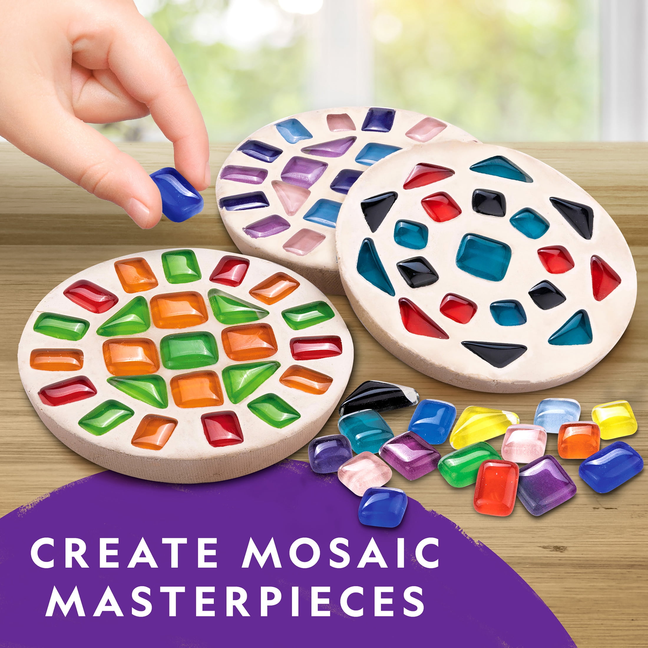 NATIONAL GEOGRAPHIC Mega Arts and Crafts Kit for Kids – Mosaic, Marbling Paint & Air Dry Clay Pottery Craft Kit for Kids Age 8-12