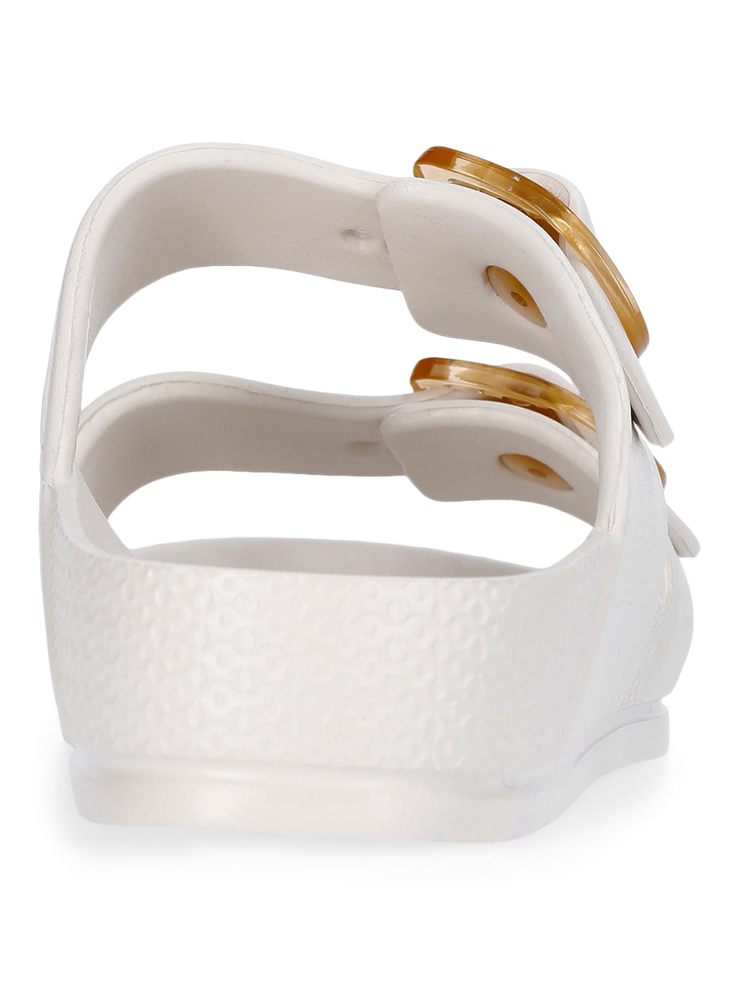 Time and Tru Women's Double Buckle EVA Slide Sandals