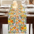 thumbnail image 3 of Table Runners 48 Inches Long Dress Scarves, Orange Lemons Farmhouse Kitchen/Dining Table Runner, Short Coffee Tablerunners, Summer Botanical Pastoral Elegant 13x48 Inch, 3 of 9