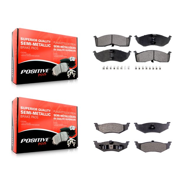 Positive Plus Front Rear Semi-Metallic Brake Pads Kit for Car Neon Chrysler Dodge Plymouth KPF-100316
