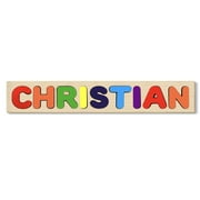 Wooden Personalized Name Puzzle - Choose up to 12 Letters. Learning Educational Toys - CHRISTIAN