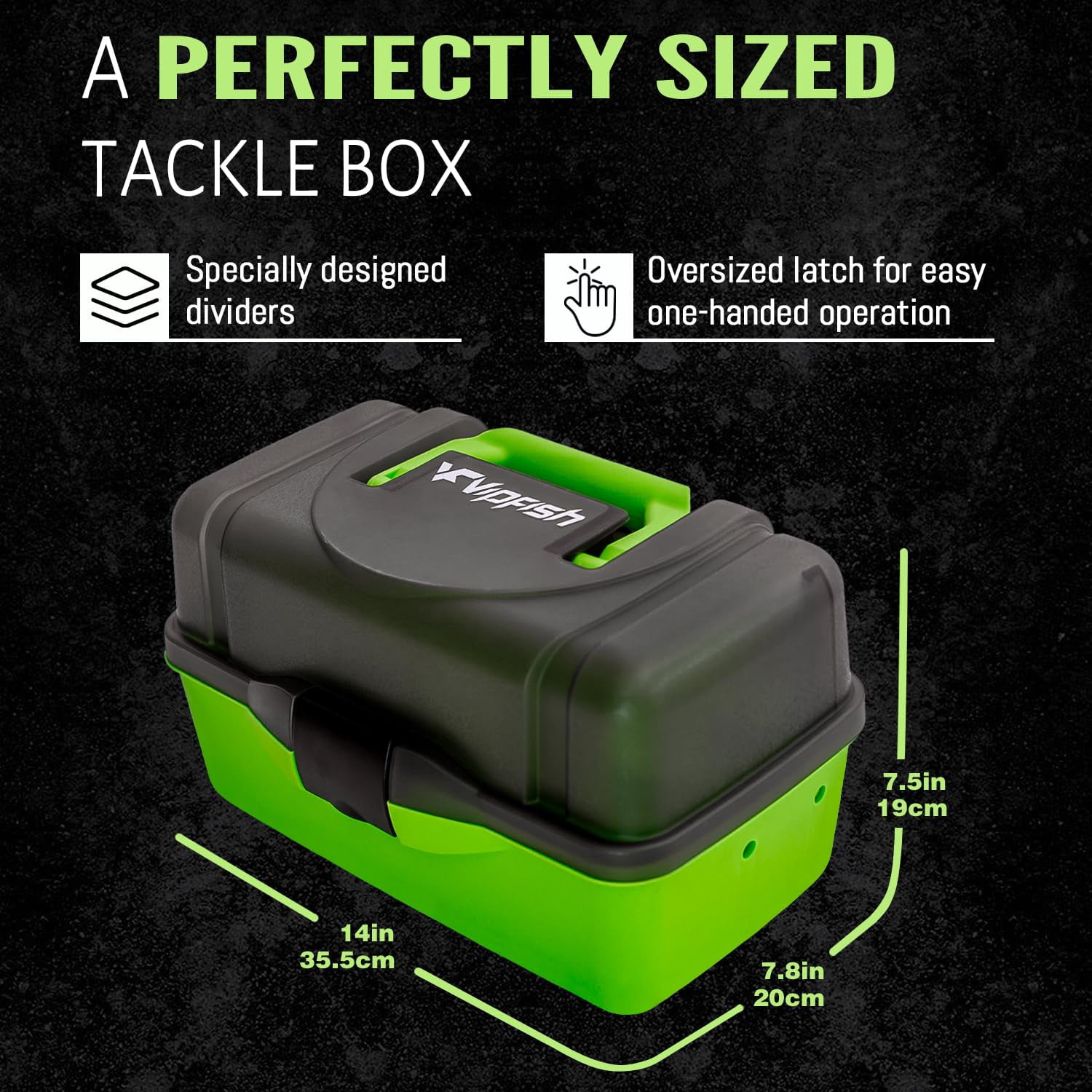 Fishing Tackle Box With Included Lures  Hooks Weights 3-layer Freshwater Kit For Bass Trout Walleye Gear And Equipment Gift Fishingman