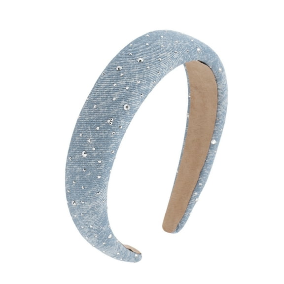 Unique Bargains 1 Pc Starry High Cranium Sponge Headbands Light Blue