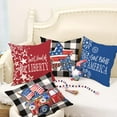 thumbnail image 5 of 4th of July Decorations Pillow Covers 16x16 Set of 4 Star Strip Bless America Beige Buffalo Plaid Throw Pillow Covers Patriotic Pillows Independence Memorial Day Decor Cushion Case G322-16, 5 of 5