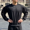 thumbnail image 4 of pstuiky manga larga para hombre, Sudadera informal de cuello redondo y manga larga para hombre Tops de hombre xl, 4 of 5