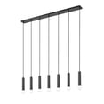 thumbnail image 5 of Z-Lite Stari 7 Light Linear Chandelier in Matte Black color, Steel frame, 5 of 8