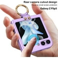 thumbnail image 6 of for Samsung Flip 5 Case with Ring Holder, Protective Cover - Small Screen Protection, Matte Finish, Comfortable Grip Phone Case for Galaxy Z Flip 5 Case, Silver, 6 of 14