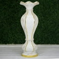 thumbnail image 2 of Efavormart 39" Shimmering Gold Glittered Marble Design Floor Flower Pot Vase With Pearls and Mirror Mosaic Embellishment, 2 of 10
