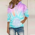 thumbnail image 2 of Dyegold Womens Oversized Sweatshirt Deals Athletic Hooded Graphic Outfits Tie Dye Camo Fleece Oversized Shirts Casual Teen Girls Trendy Sweatshirt Winter Ladies Sweater Vintage Long Sleeve Pullover, 2 of 4