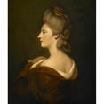 thumbnail image 2 of Circle Of Joshua Reynolds 15x17 Gold Ornate Wood Frame and Double Matted Museum Art Print Titled - Portrait of a Woman Presumed to Be Mrs. James Fox (1775-1780), 2 of 4